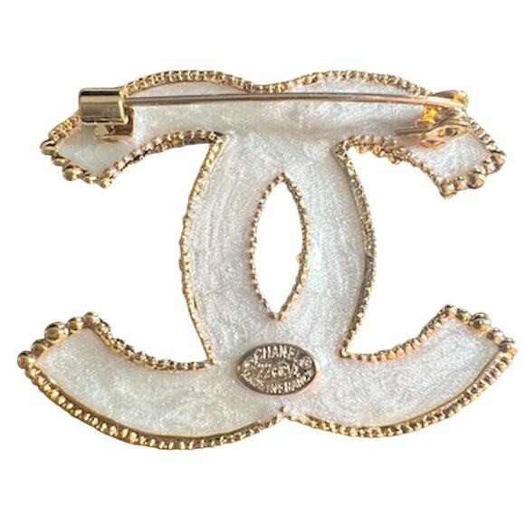 Chanel Gold Chain and Baguette Crystal Brooch Autumn/Pre-Fall 2022 (CCXX010) - Picture 3 of 4